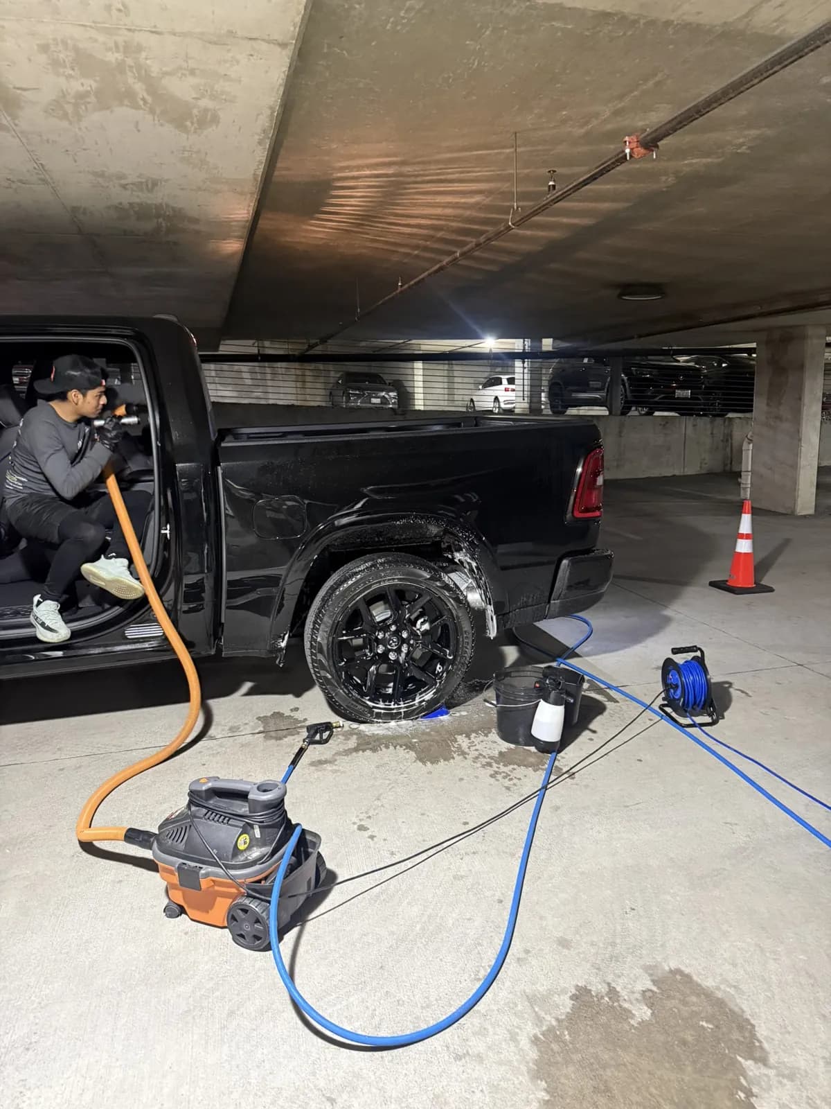 Black pickup photographed by JX Auto Lab