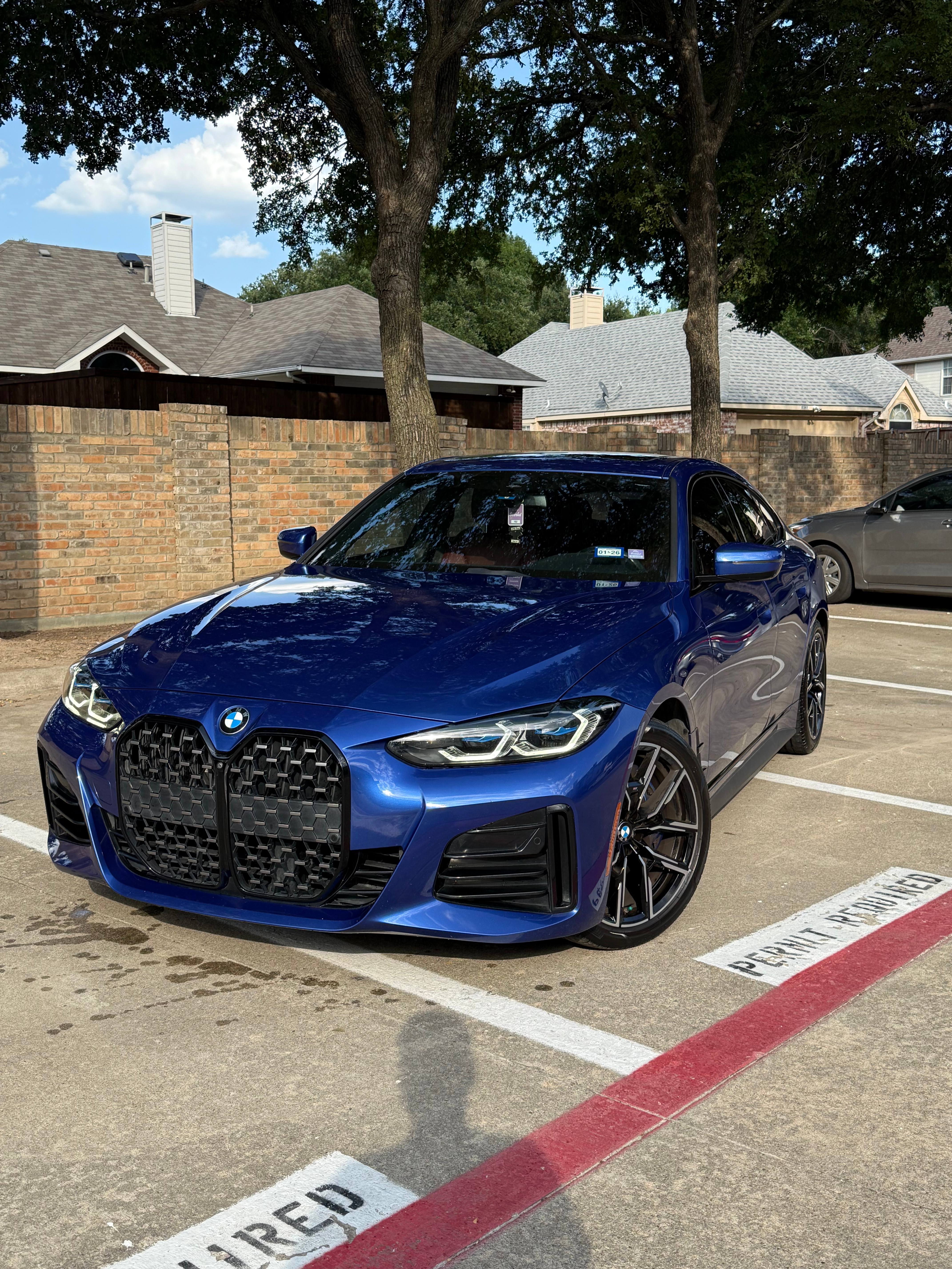 Blue BMW Exterior Detail