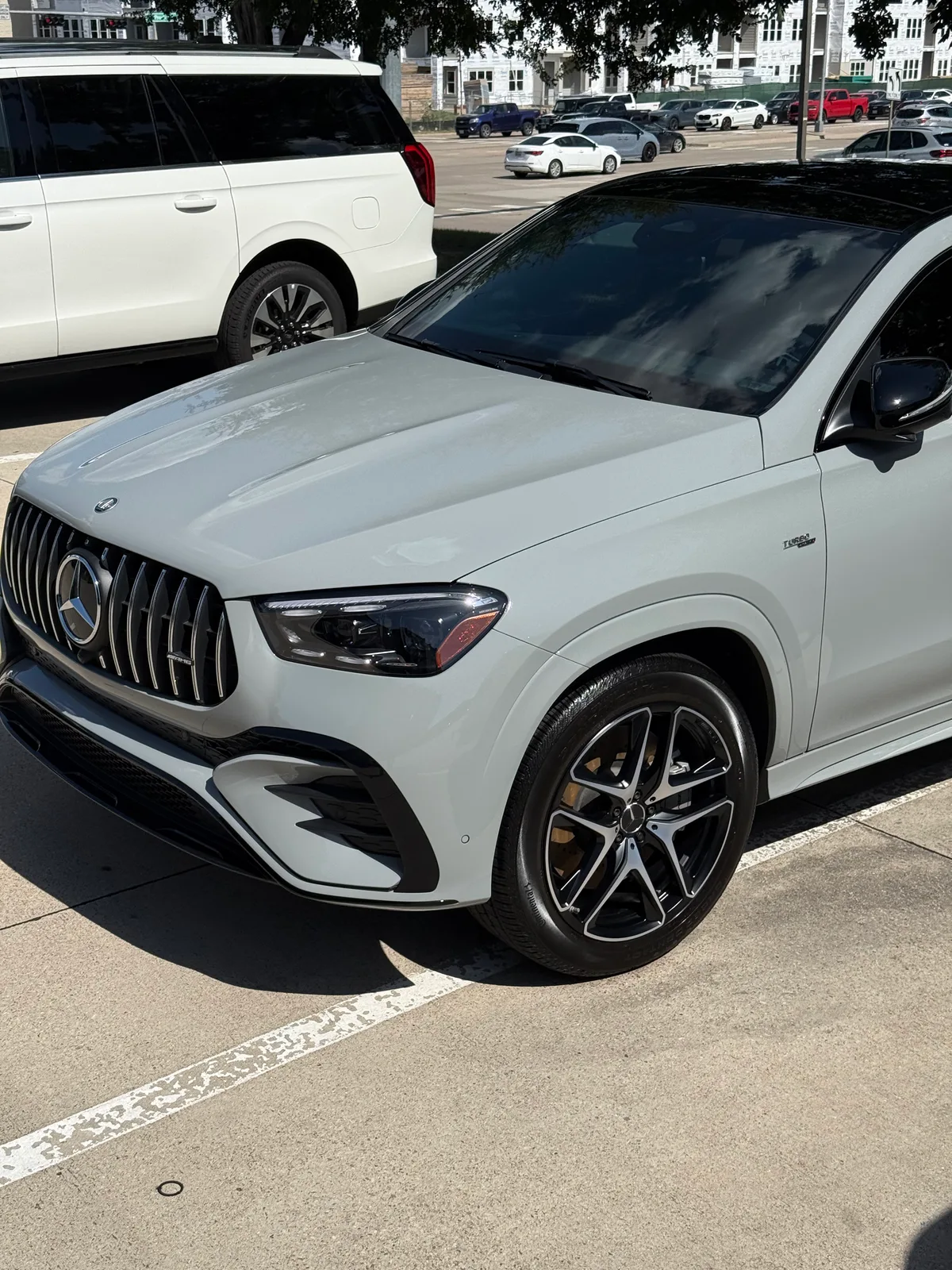 White Mercedes-AMG SUV detailed and protected in North Dallas